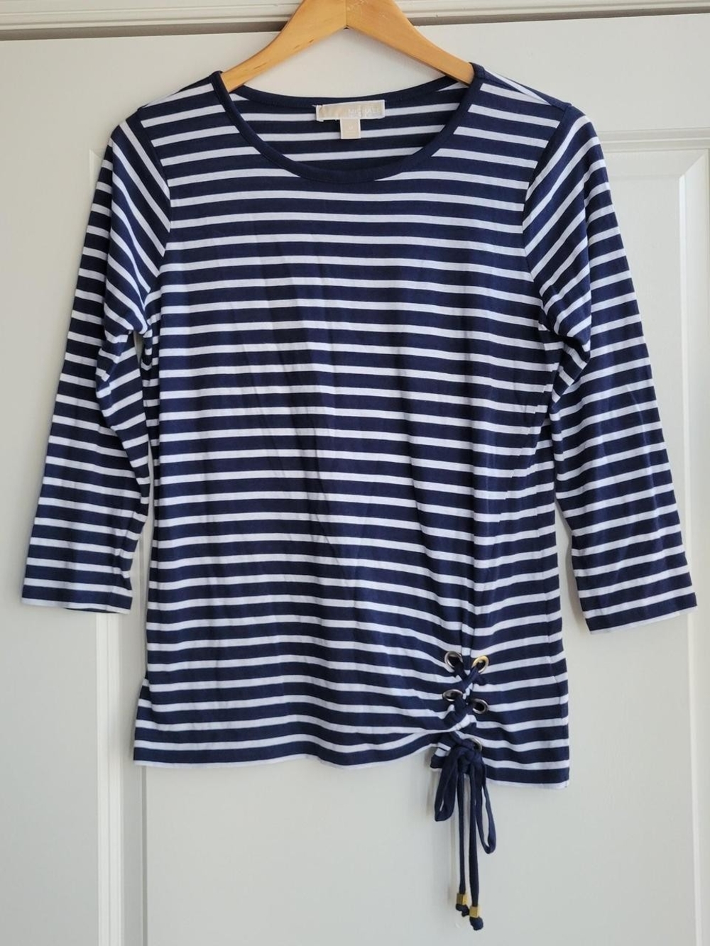 Michael Kors navy & white striped top